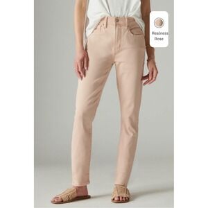 Lucky Brand Bridgete High Rise Skinny Jeans Realness Rose Pink Peach 6/28A